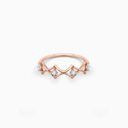 Rose Gold Quadril Diamond Ring