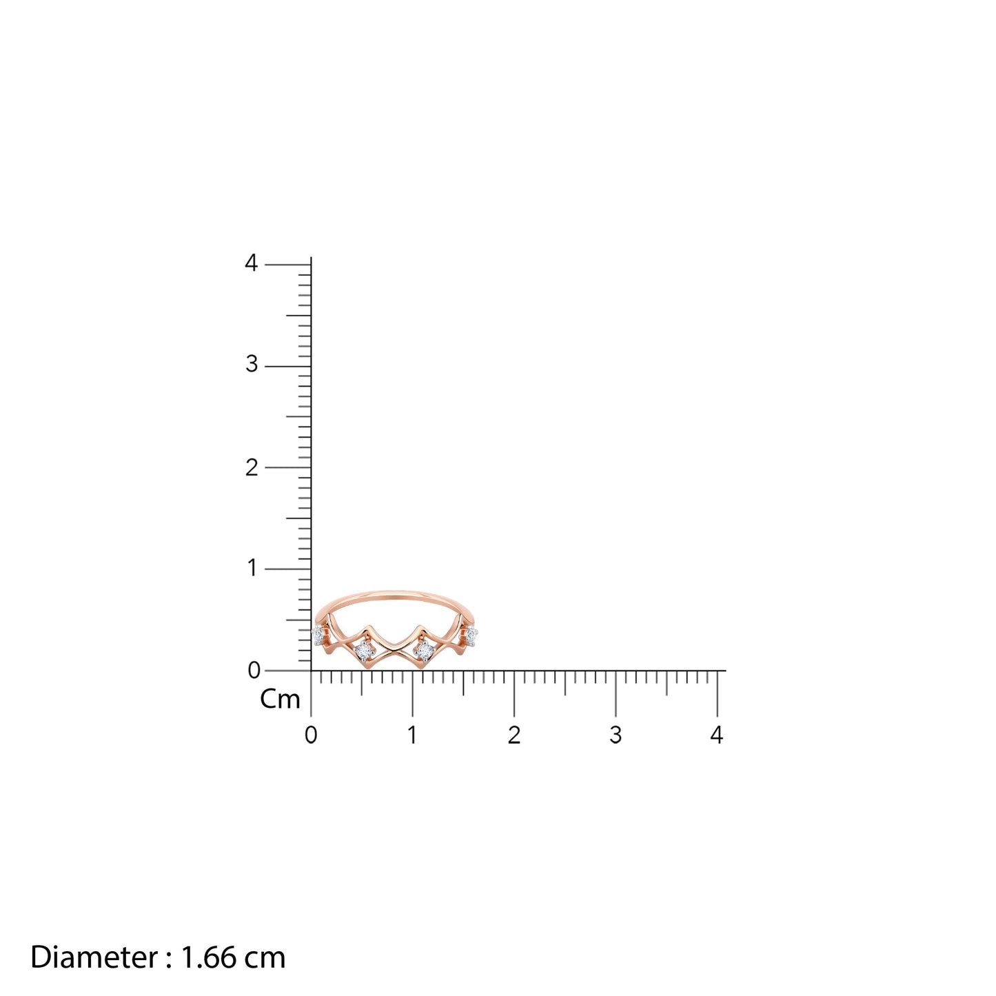 Rose Gold Quadril Diamond Ring