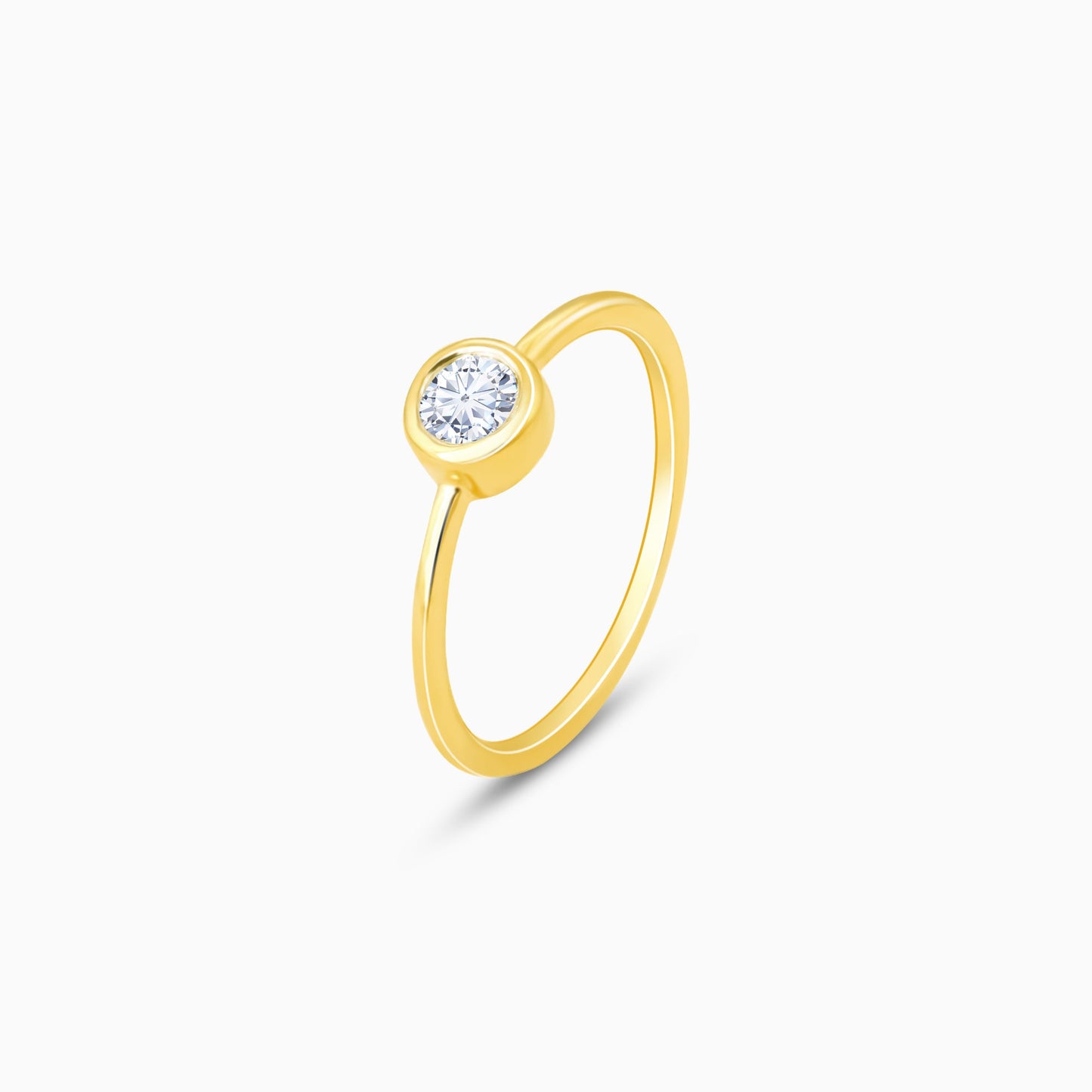 Gold Cherished Love Solitaire Diamond Ring