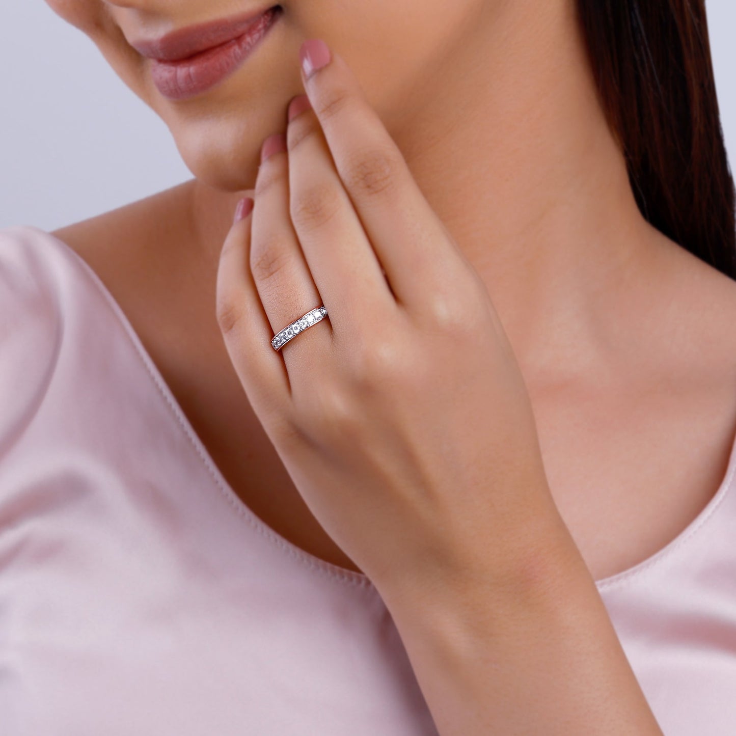 Rose Gold Elegant Engagement Diamond Ring