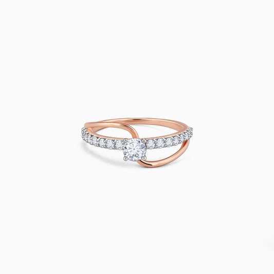 Rose Gold Gratifying Solitaire Diamond Ring