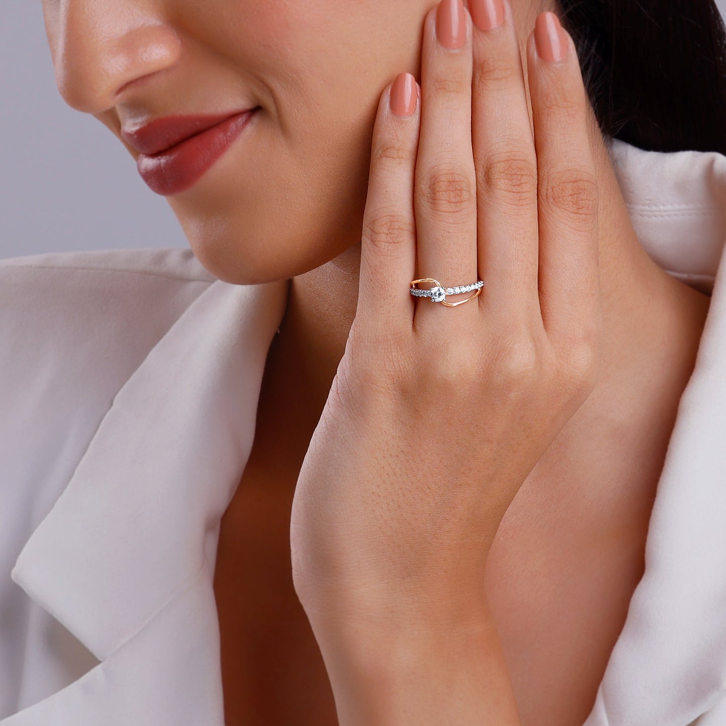 Rose Gold Gratifying Solitaire Diamond Ring