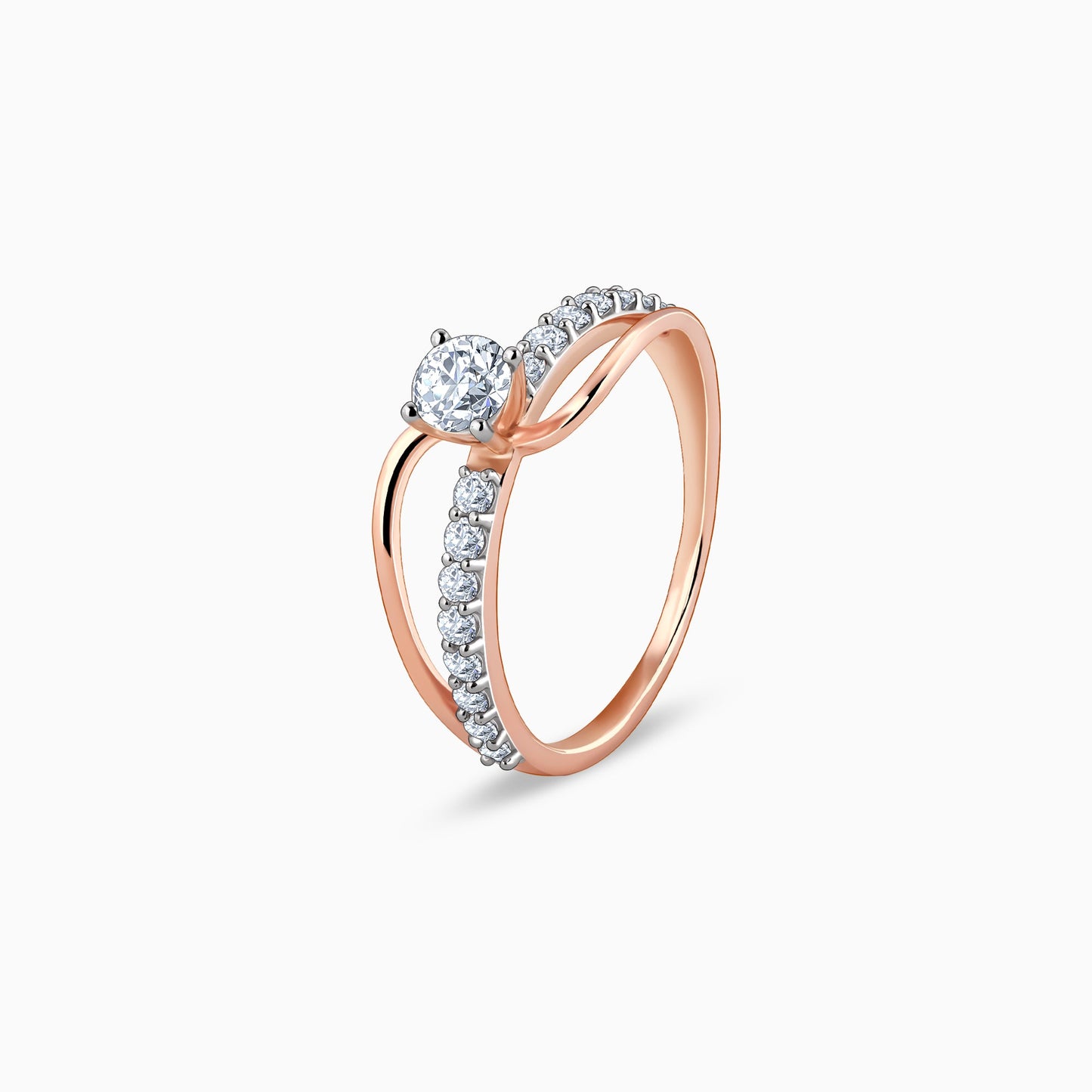 Rose Gold Gratifying Solitaire Diamond Ring