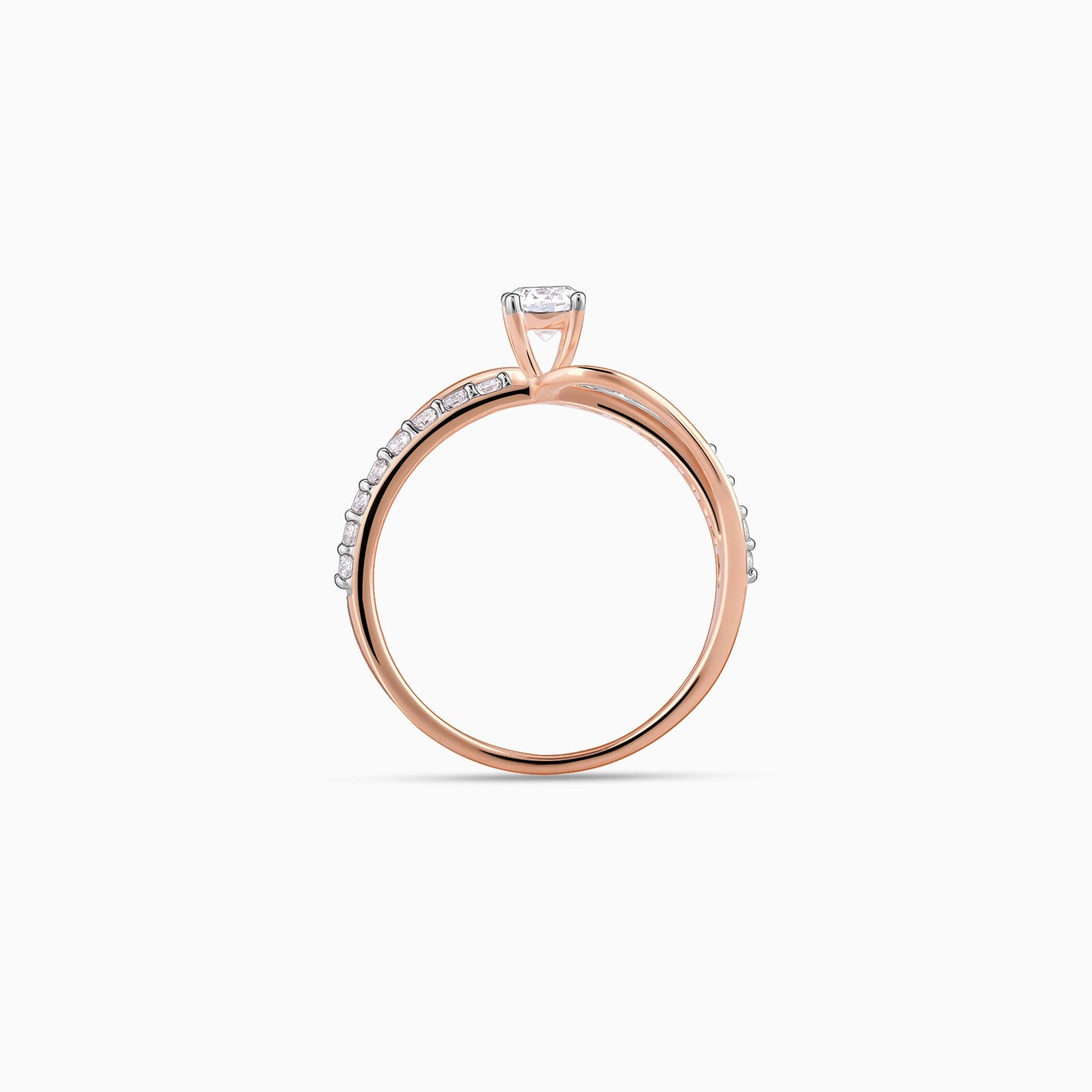 Rose Gold Gratifying Solitaire Diamond Ring