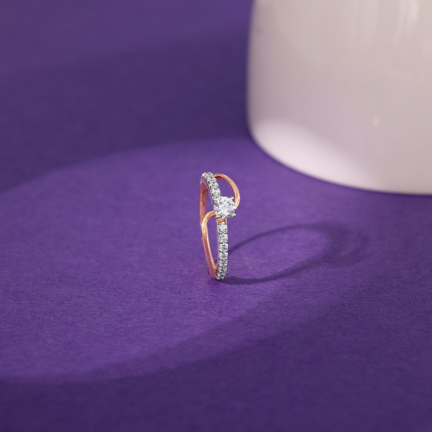 Rose Gold Gratifying Solitaire Diamond Ring