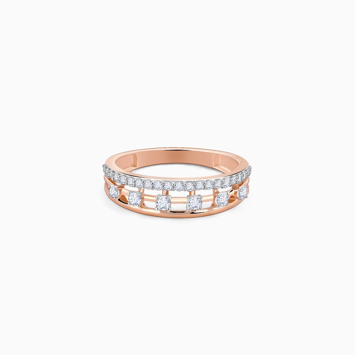 Rose Gold Amicable Diamond Ring