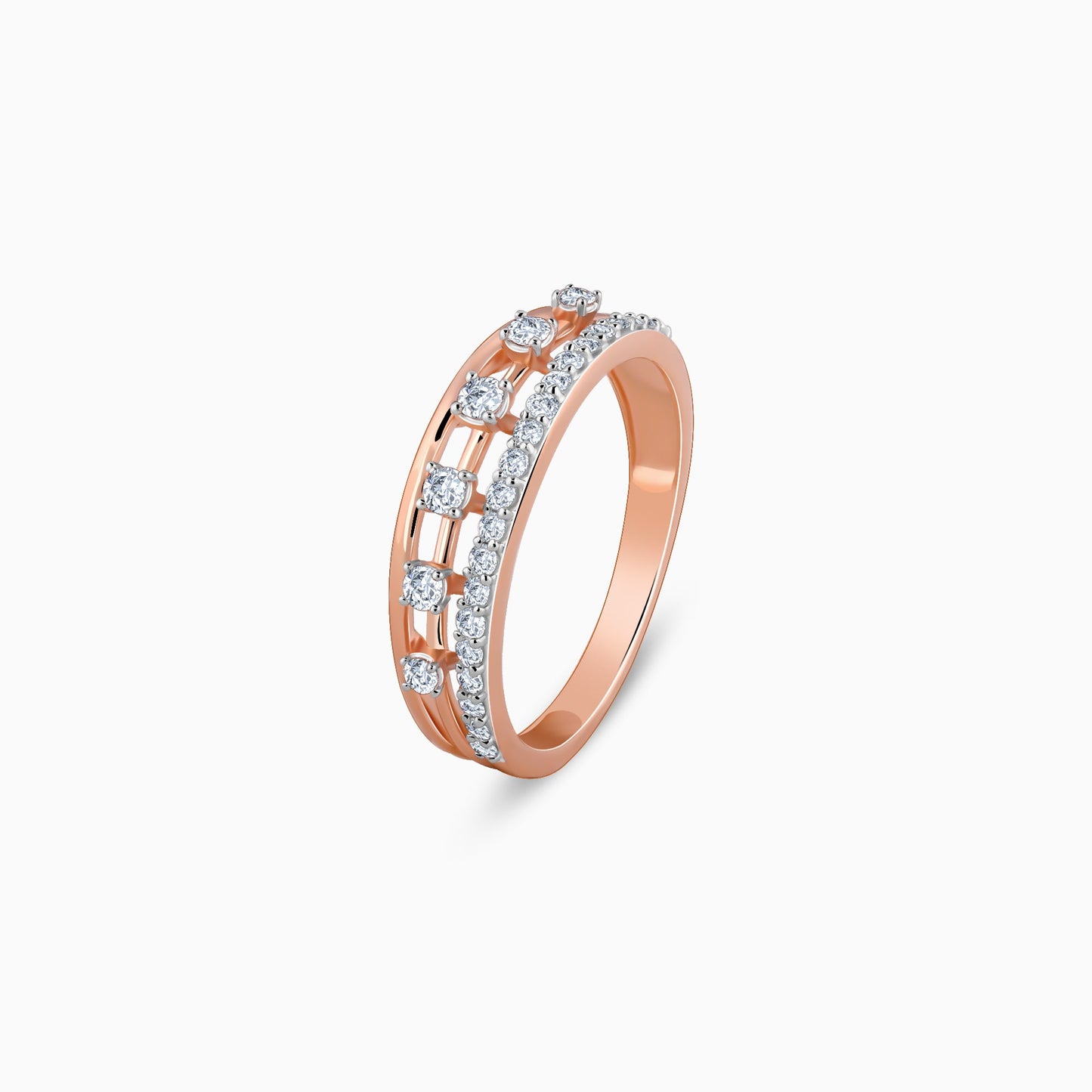 Rose Gold Amicable Diamond Ring