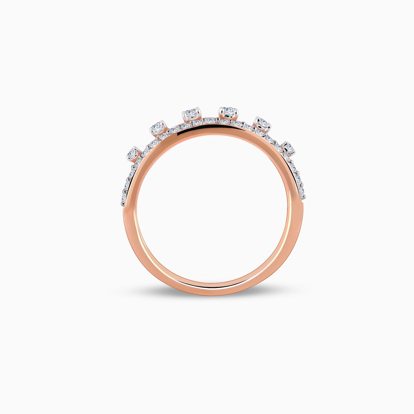 Rose Gold Amicable Diamond Ring