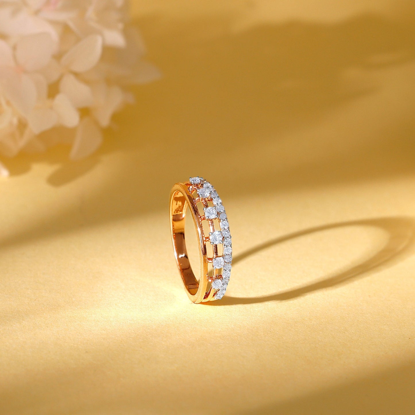 Rose Gold Amicable Diamond Ring
