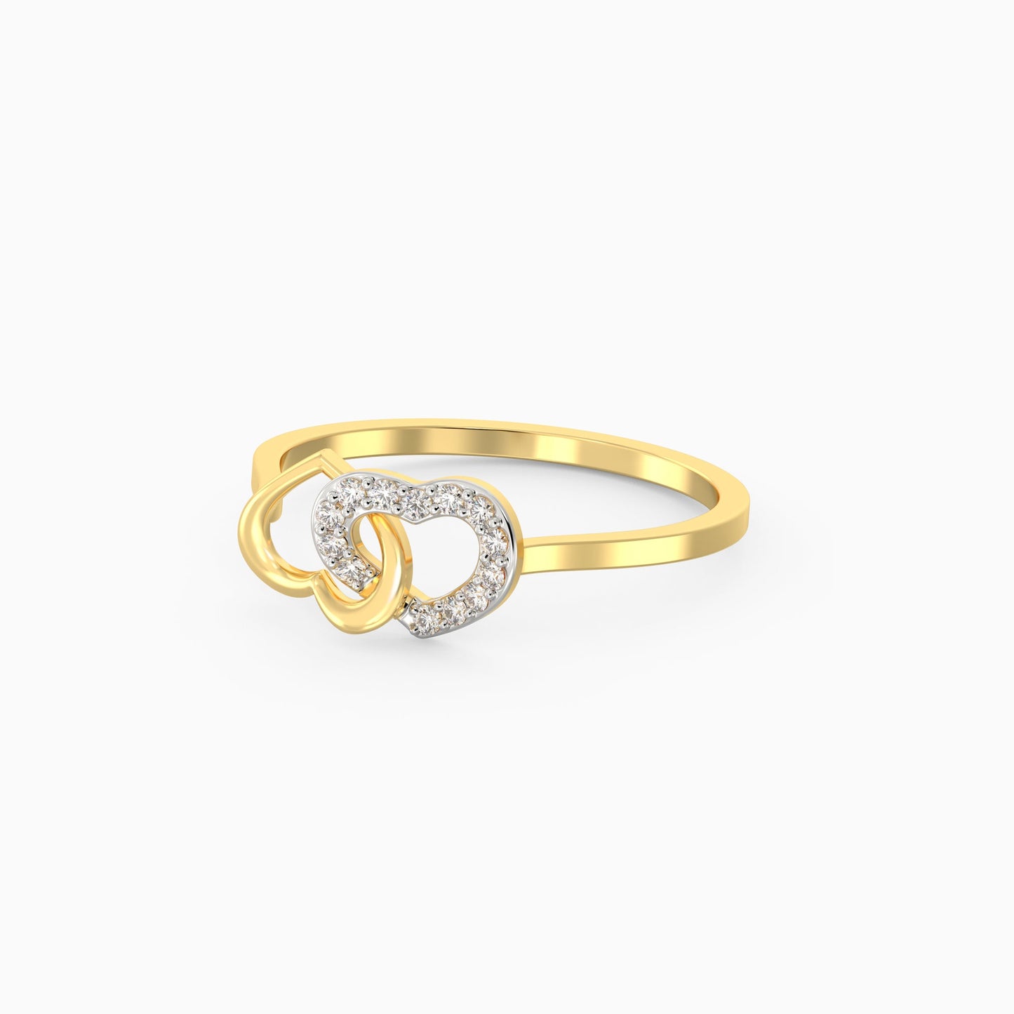 Gold Heartbeats Diamond Ring