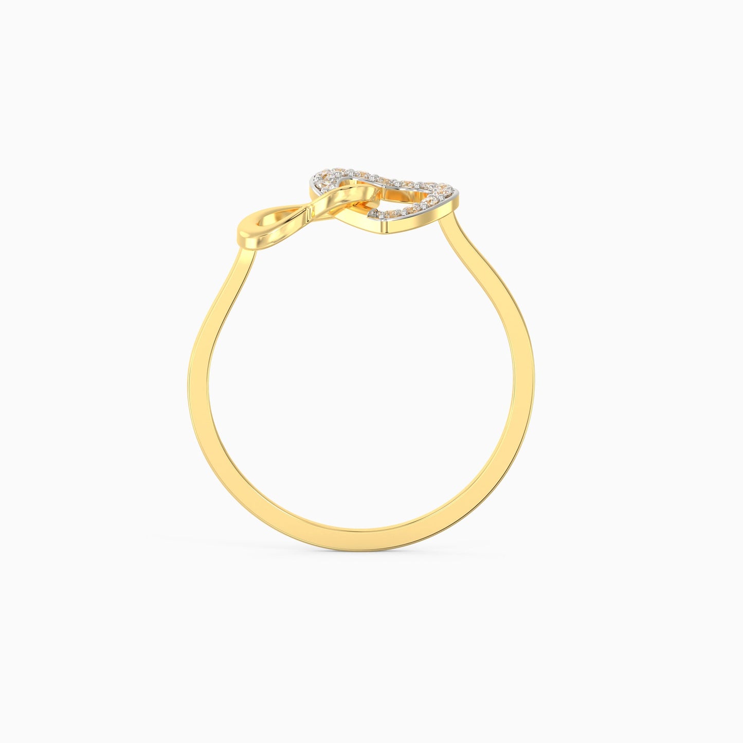 Gold Heartbeats Diamond Ring