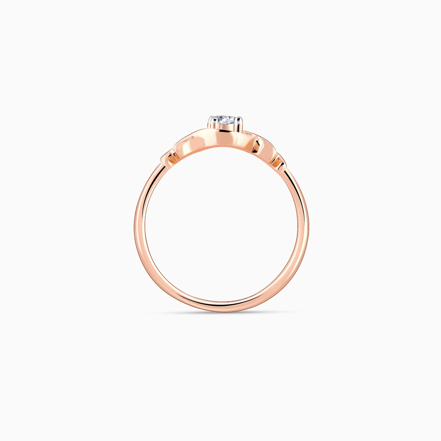 Rose Gold Jubilant Solitaire Lab Grown Diamond Ring