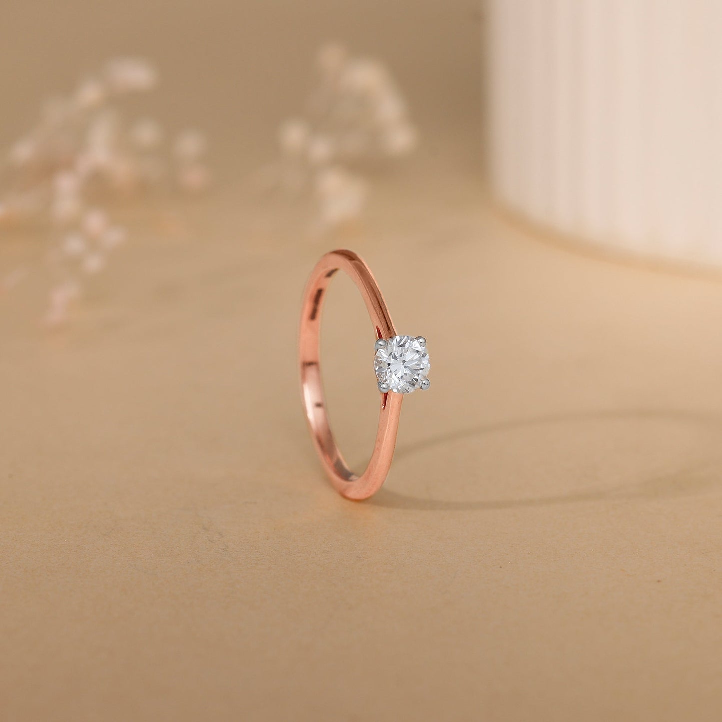Rose Gold Sparkling Her Lab Grown Diamond Ring