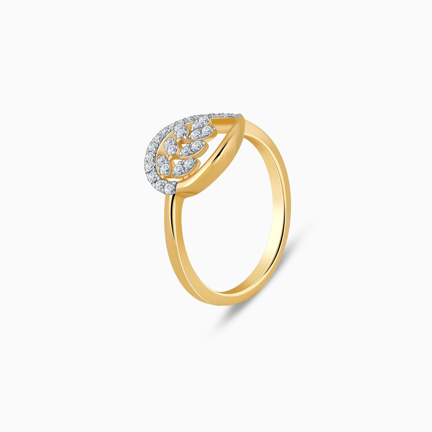 Gold Branchshine Diamond Ring