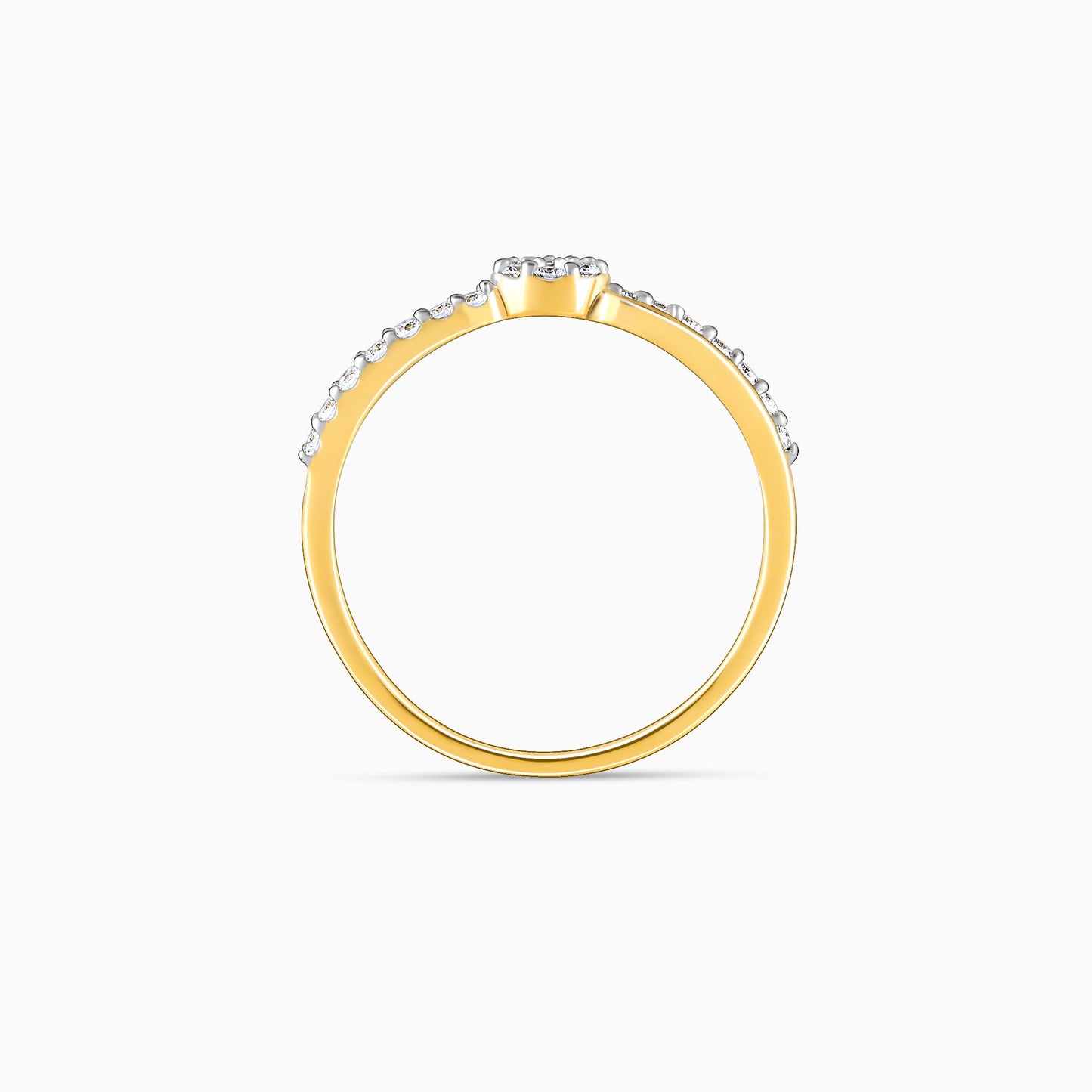Gold Intertwined Spark Lab Grown Diamond Ring