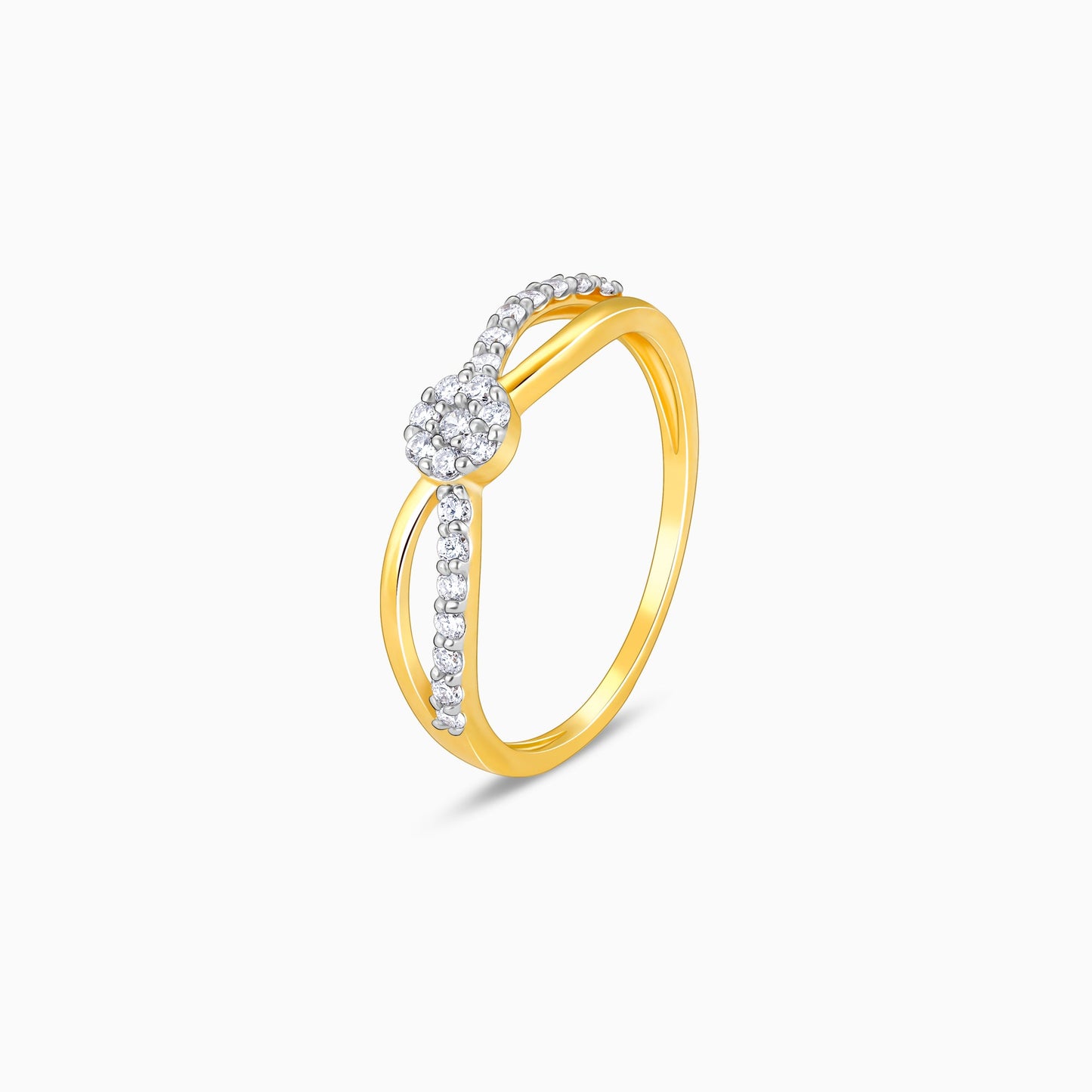Gold Intertwined Spark Lab Grown Diamond Ring