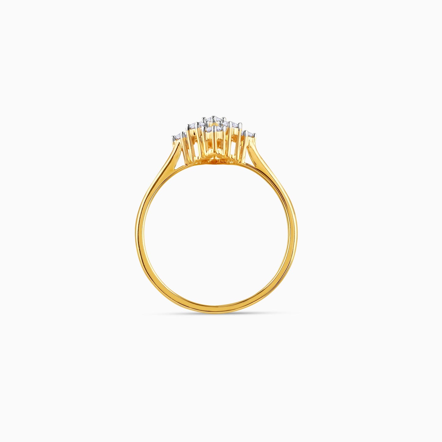 Gold Vierkant Diamond Ring