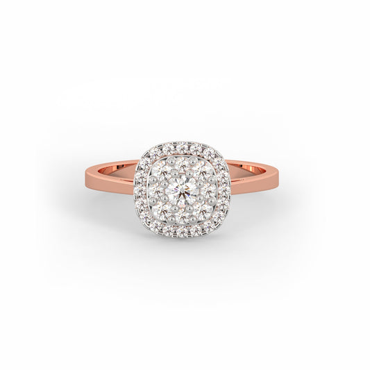 Rose Gold Pristine Solitaire Diamond Ring