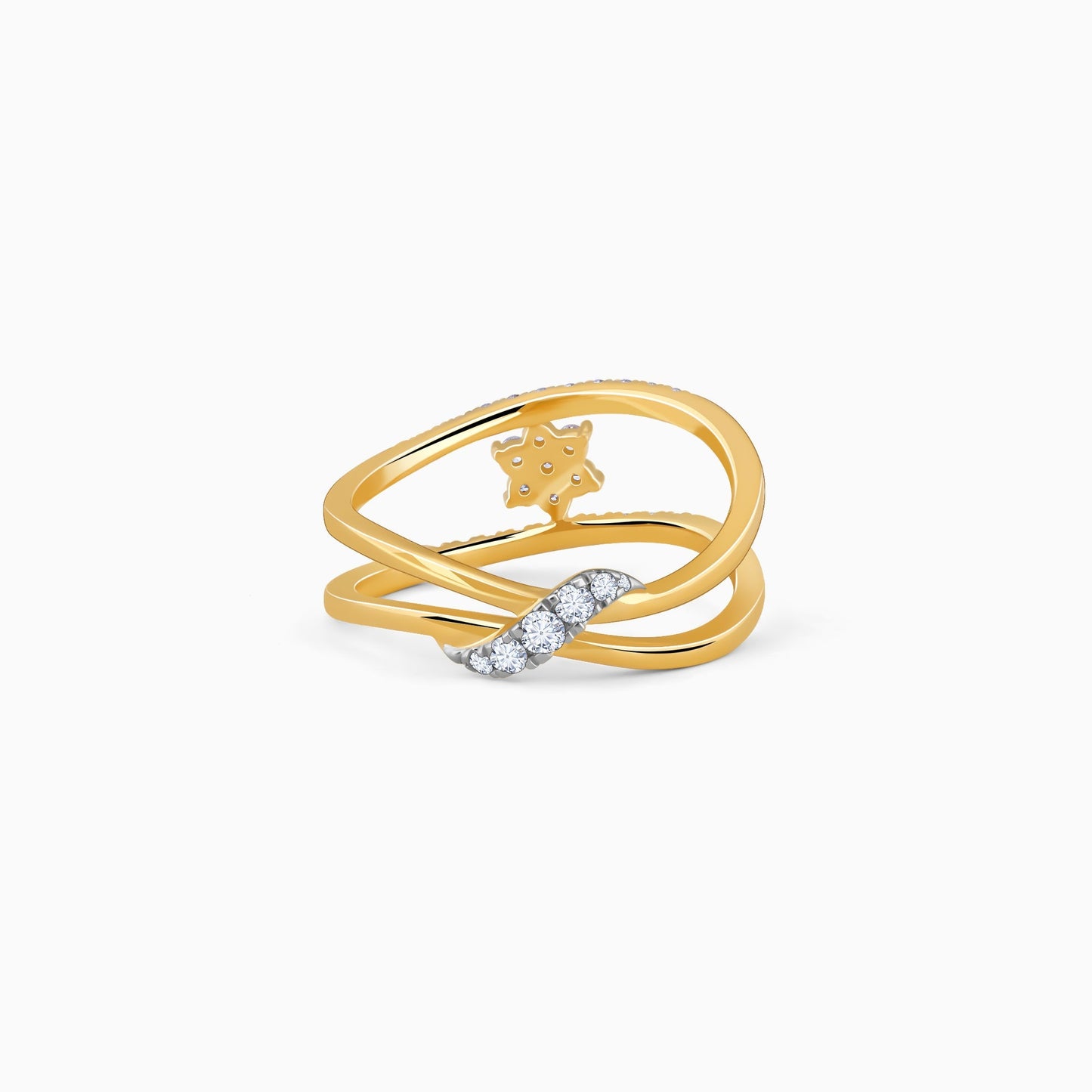 Gold Goldilocks Diamond Ring