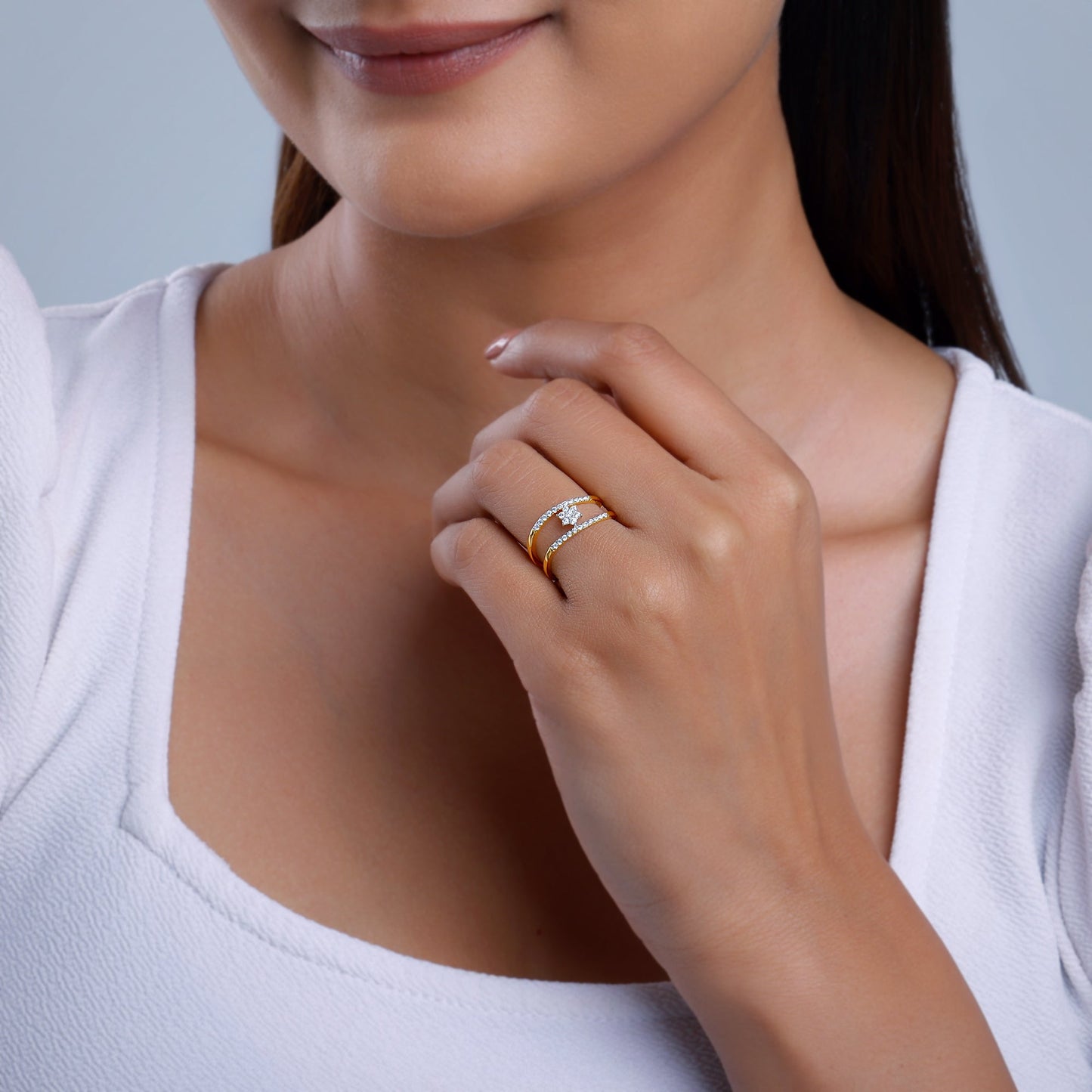 Gold Goldilocks Diamond Ring