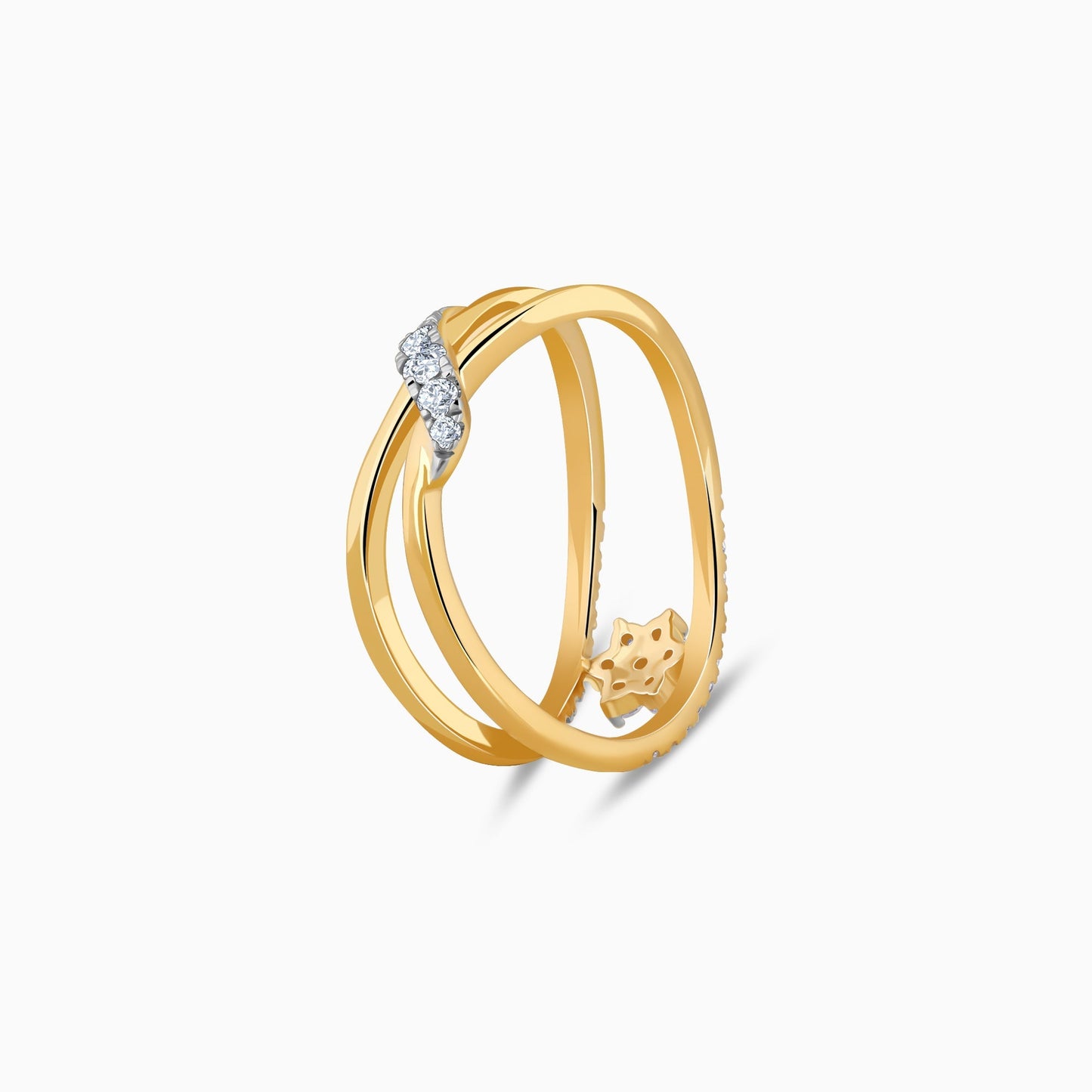 Gold Goldilocks Diamond Ring