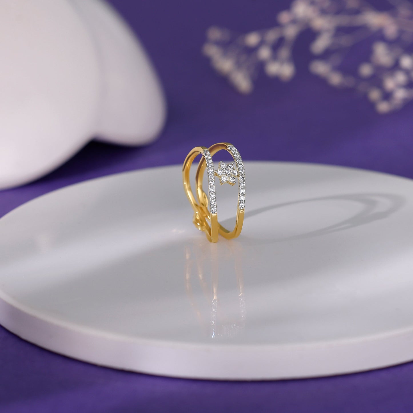Gold Goldilocks Diamond Ring