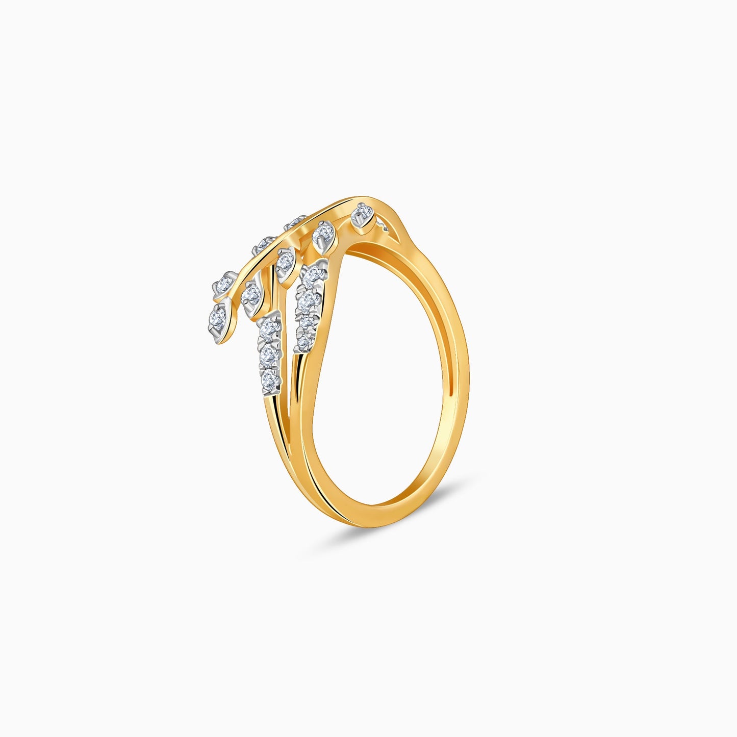 Gold Elysian Twist Lab Grown Diamond Ring