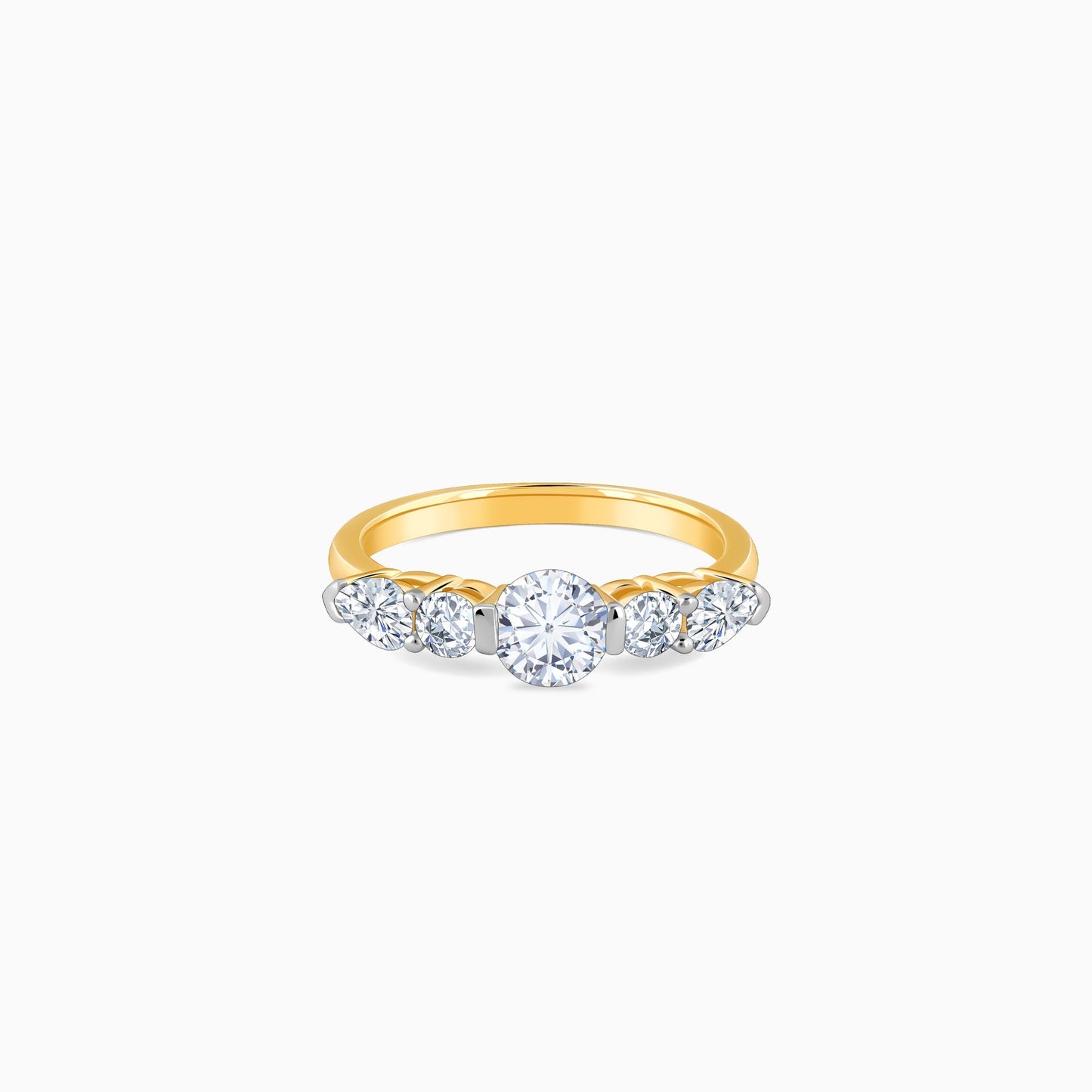 Gold Diva Solitaire Diamond Ring