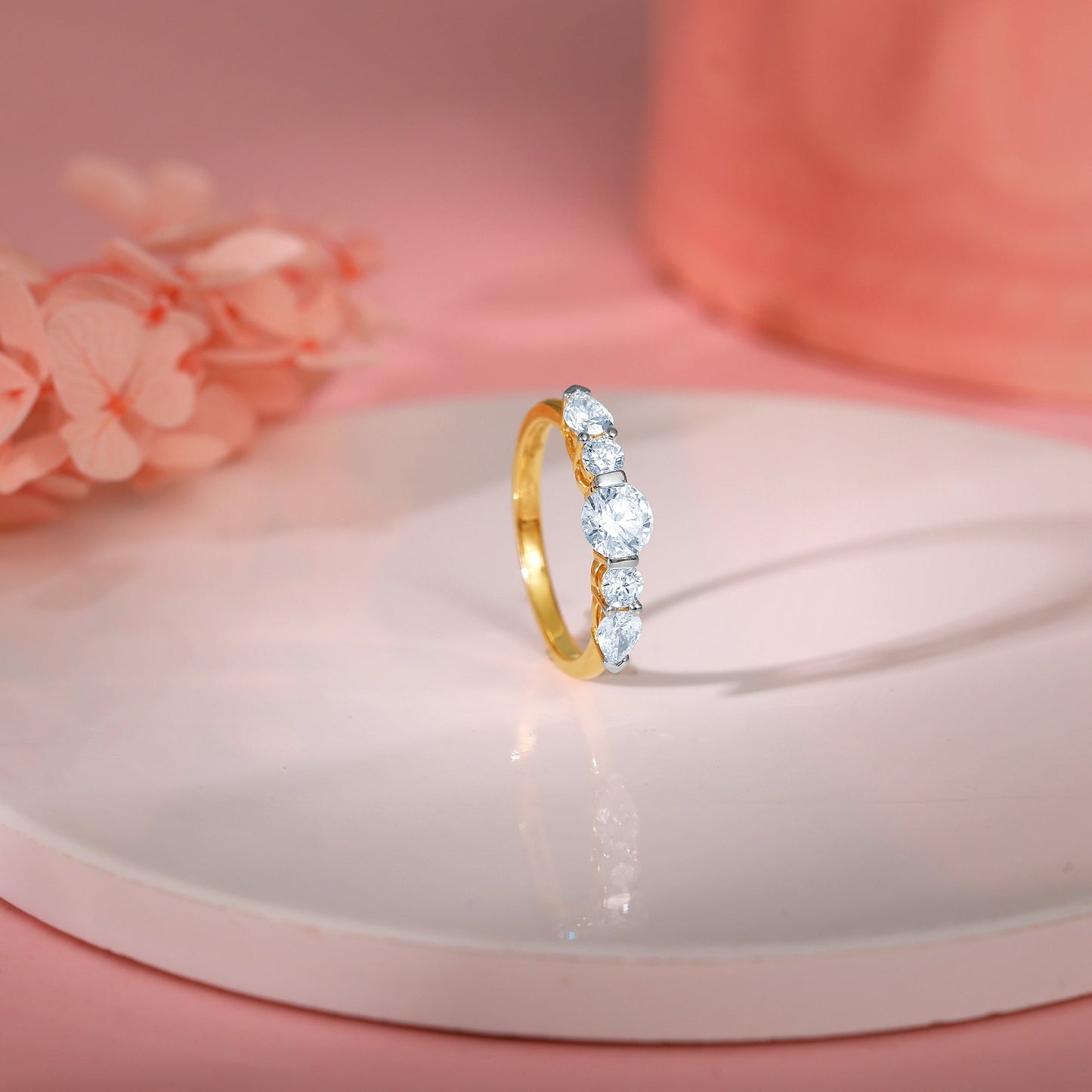 Gold Diva Solitaire Diamond Ring
