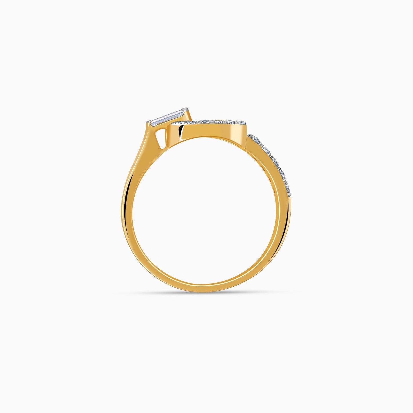 Gold Glamourous Cirque Lab Grown Diamond Ring