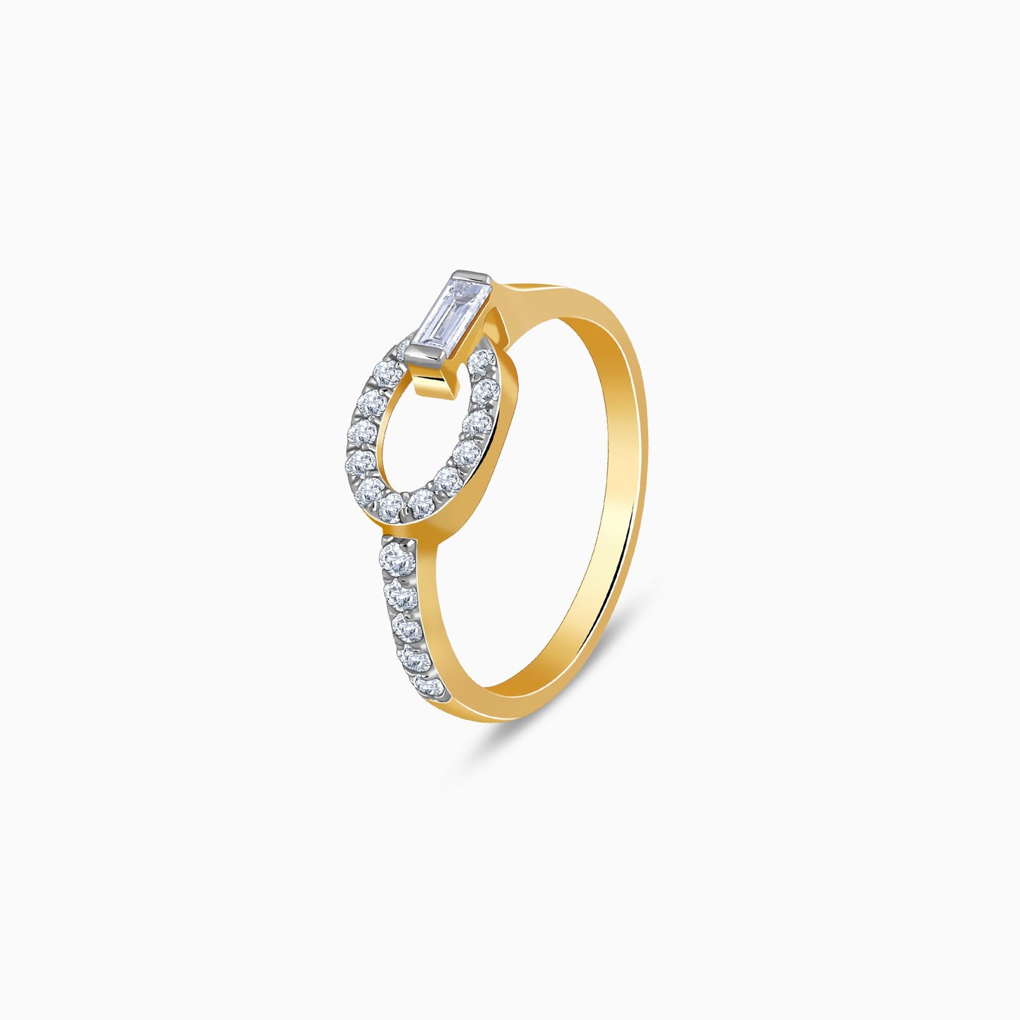 Gold Glamourous Cirque Lab Grown Diamond Ring