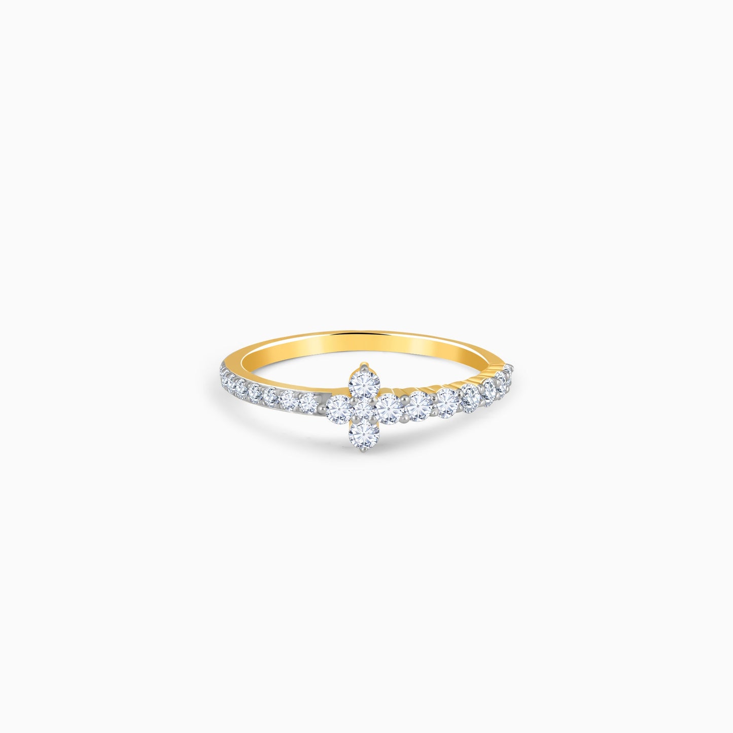 Gold My Forever Tiara Lab Grown Diamond Ring