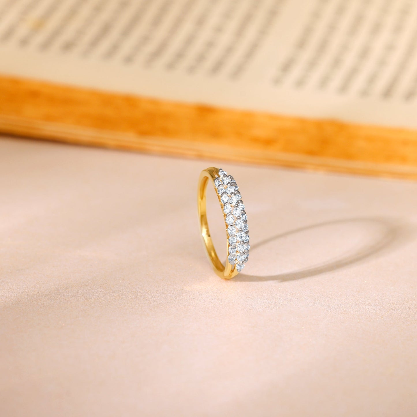 Gold Ivory Radiance Lab Grown Diamond Ring