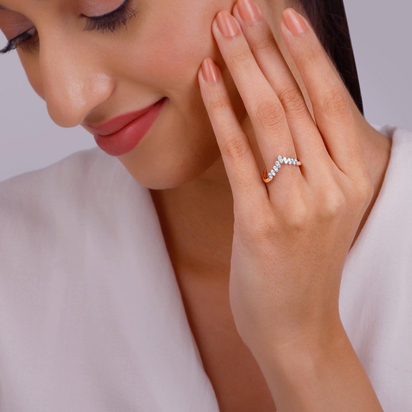 Rose Gold Cuore Diamond Vanki Ring