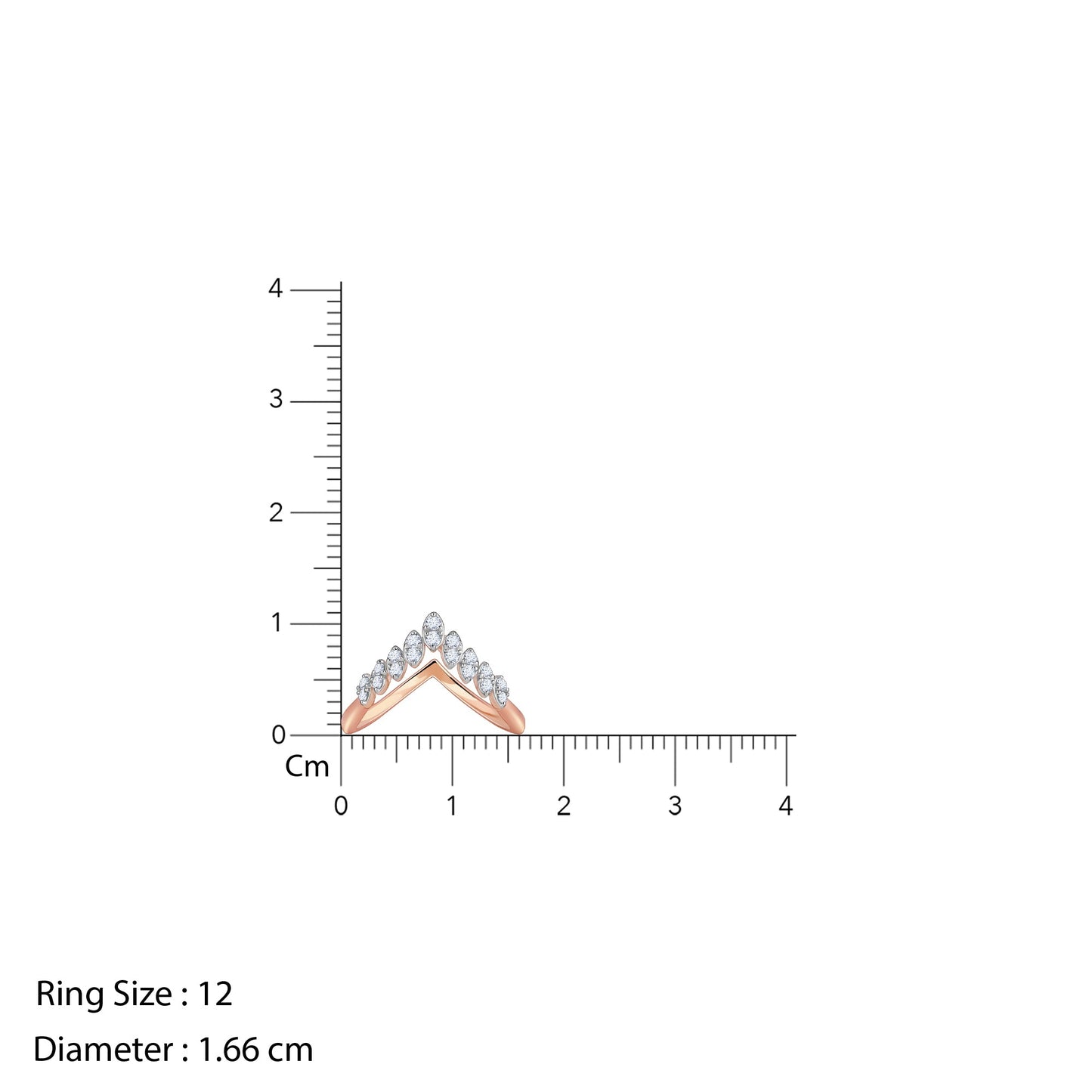 Rose Gold Cuore Diamond Vanki Ring