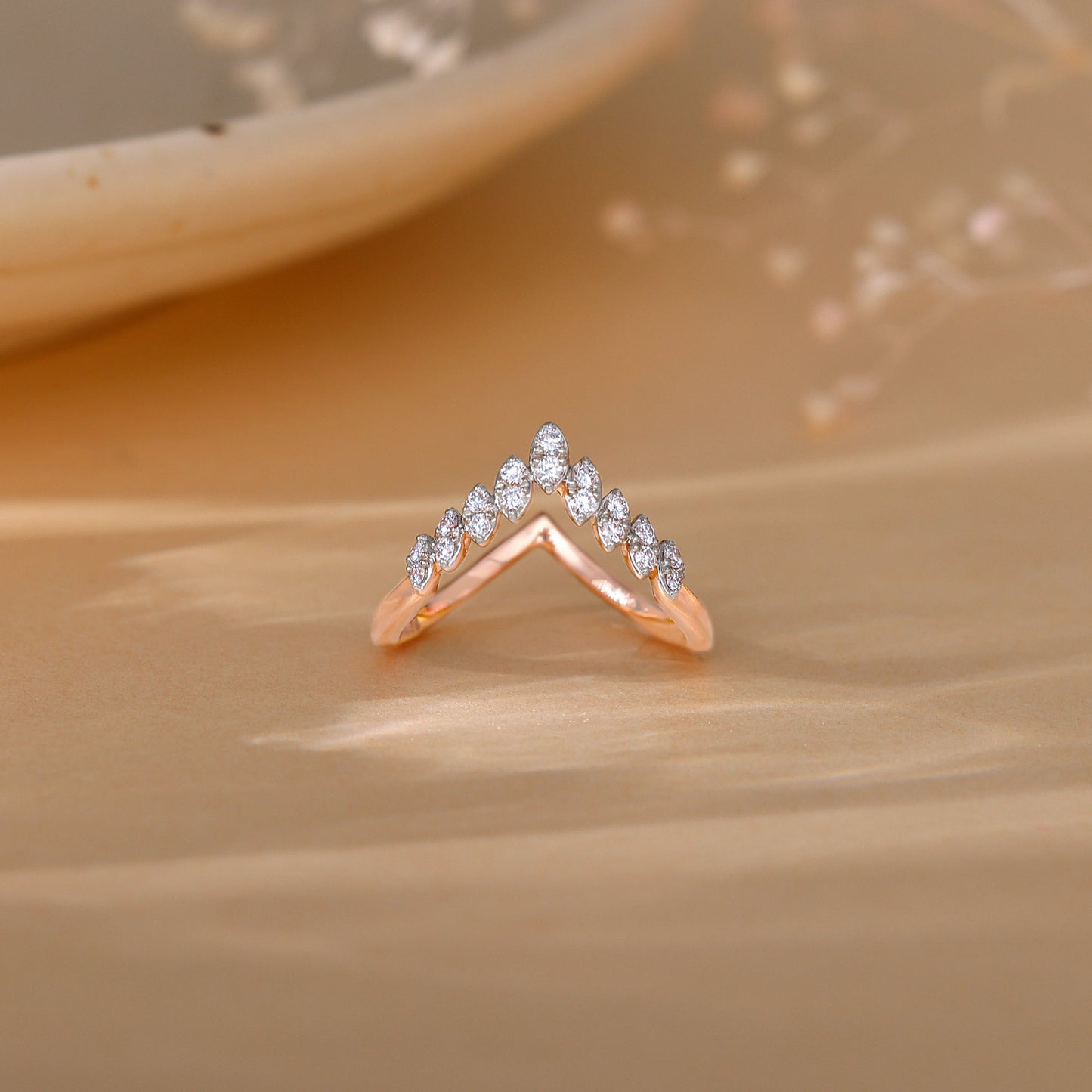 Rose Gold Cuore Diamond Vanki Ring