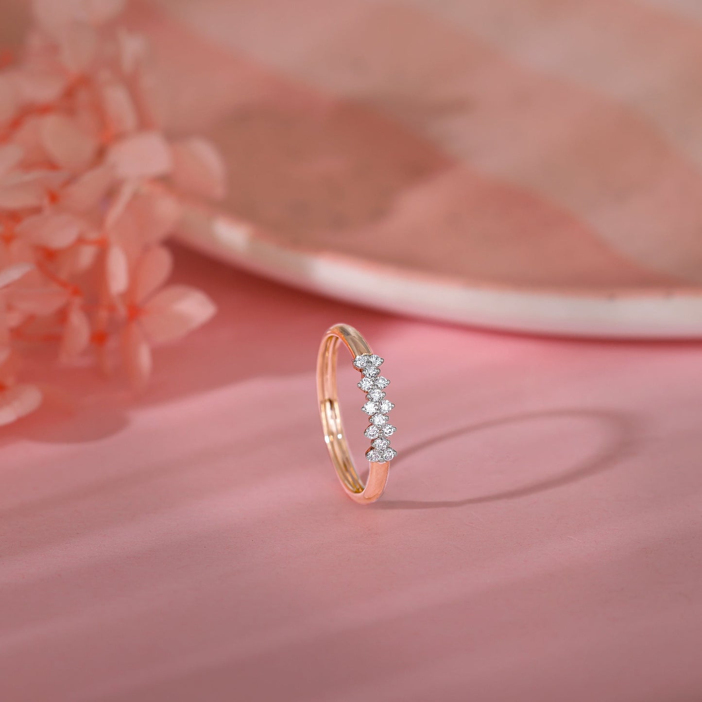 Rose Gold Bunch of Grace Diamond Ring