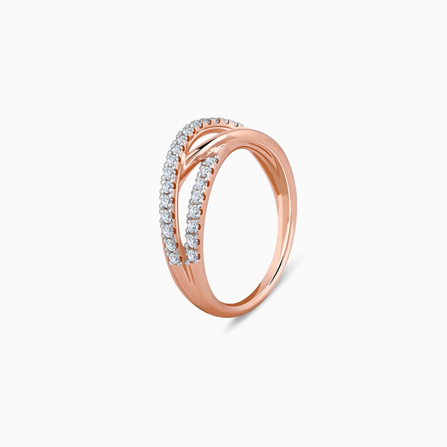 Rose Gold Aceno Diamond Ring