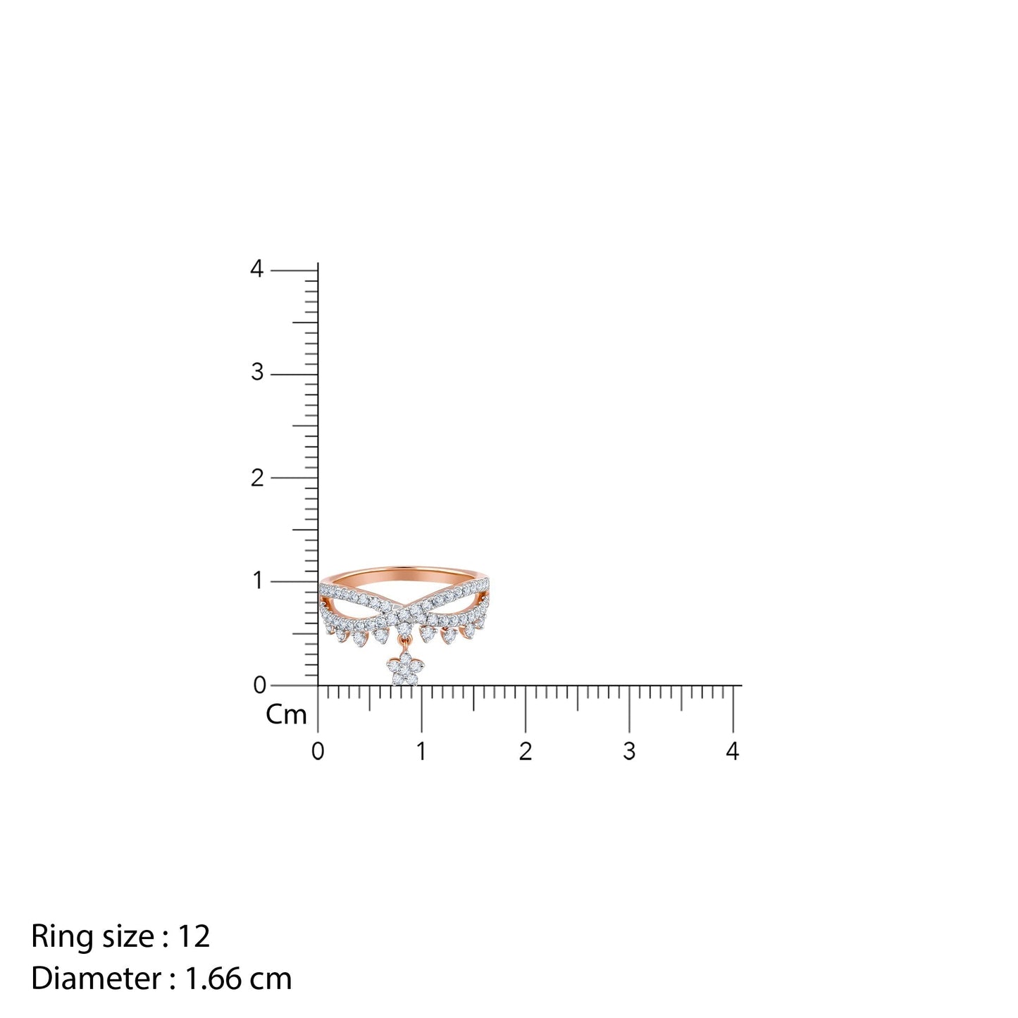 Rose Gold Party Floral Diamond Ring