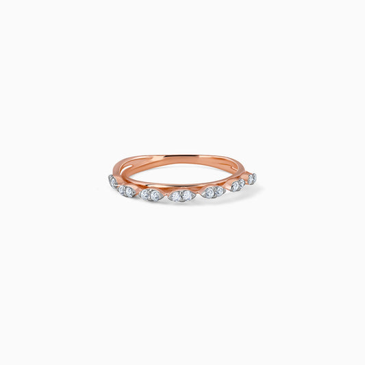 Rose Gold Lunar Circle Diamond Ring