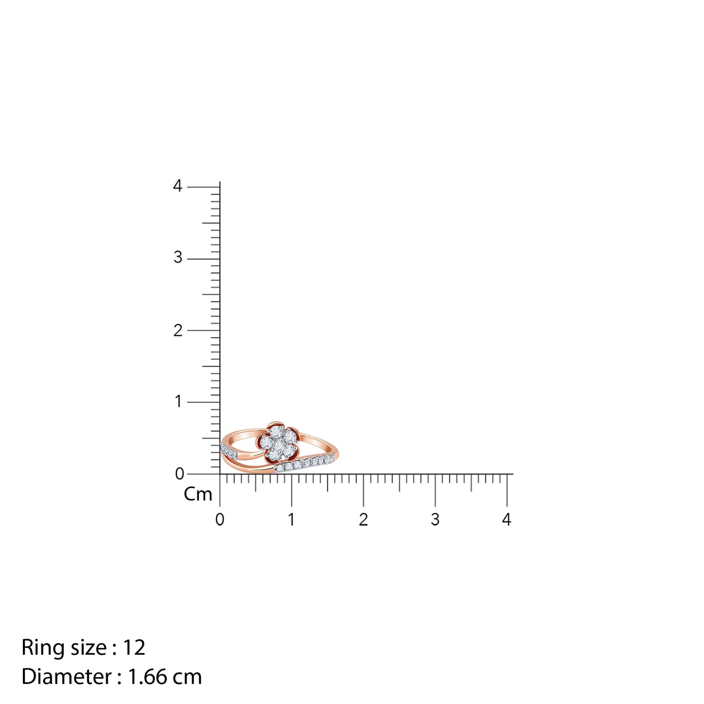 Rose Gold Floral Enigma Diamond Ring