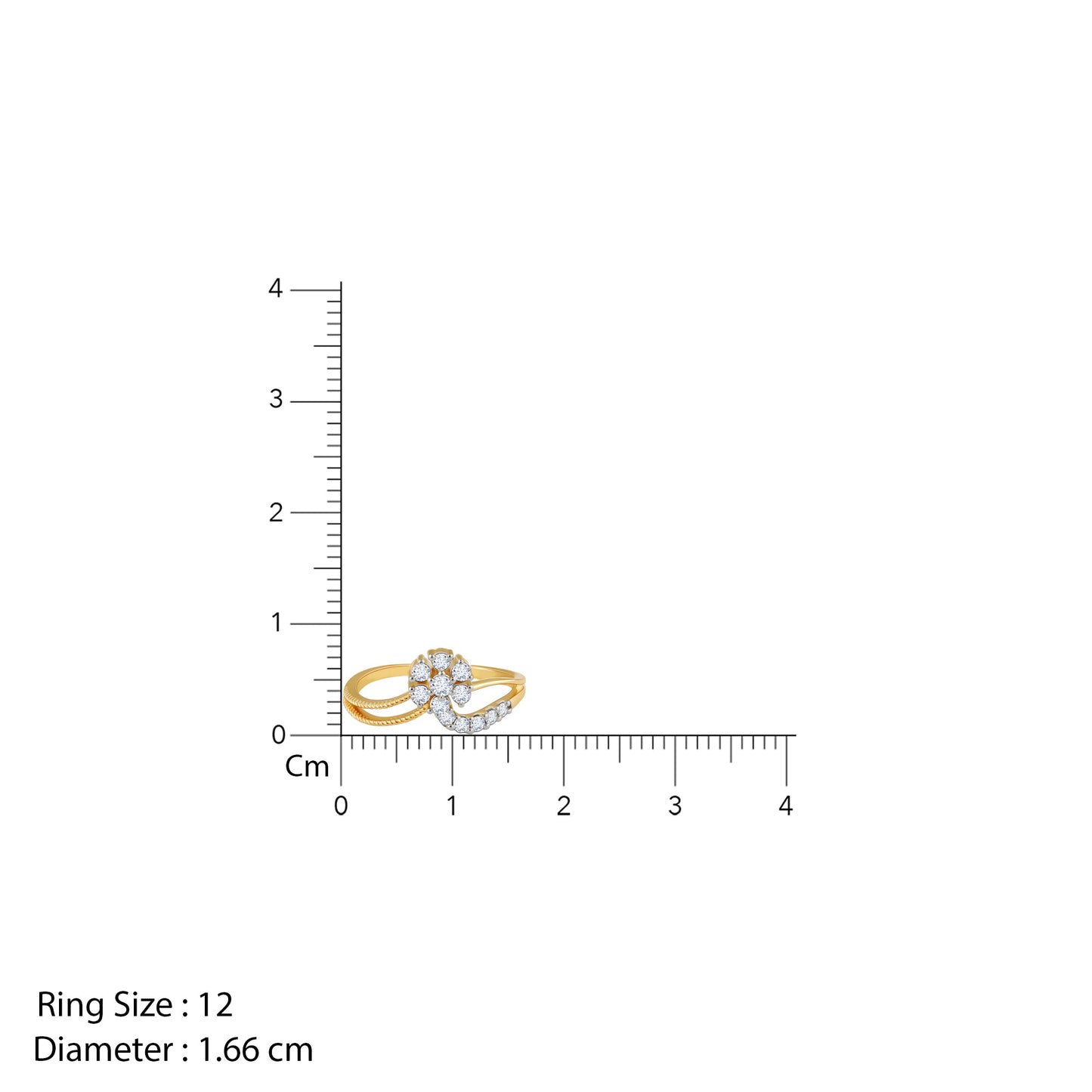 Gold Daisy Delight Lab Grown Diamond Ring