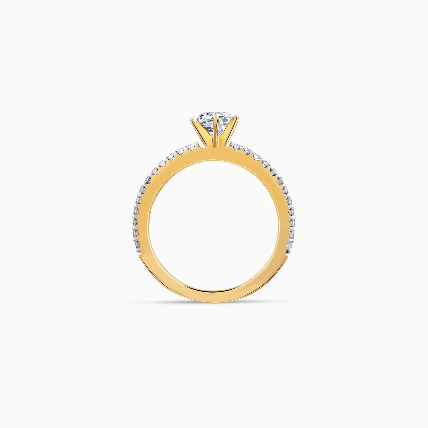 Gold Everlight Solitaire Lab Grown Diamond Ring