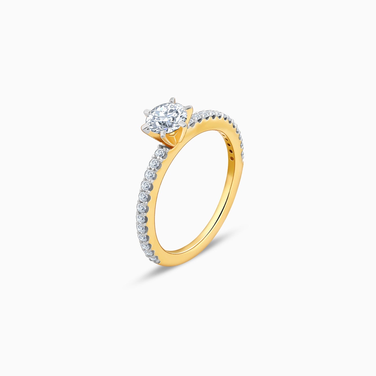 Gold Everlight Solitaire Lab Grown Diamond Ring