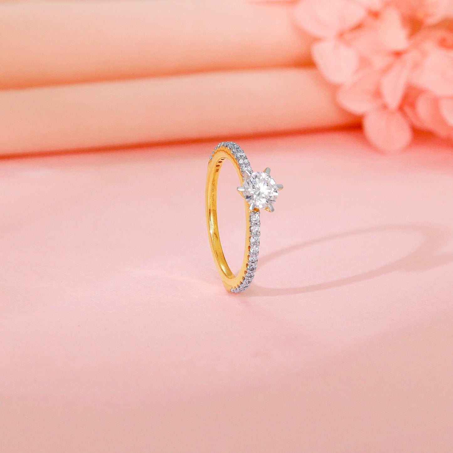 Gold Everlight Solitaire Lab Grown Diamond Ring