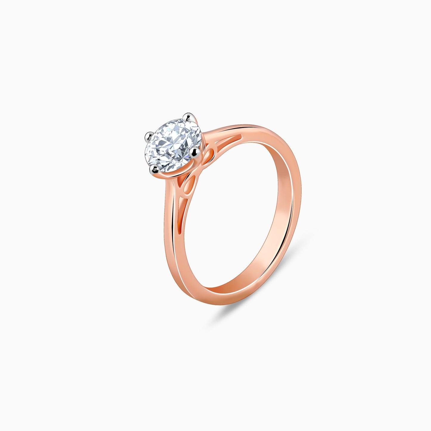 Rose Gold Yolo Solitaire Lab Grown Diamond Ring