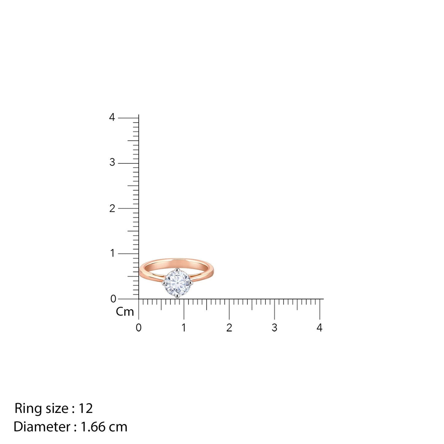 Rose Gold Yolo Solitaire Lab Grown Diamond Ring