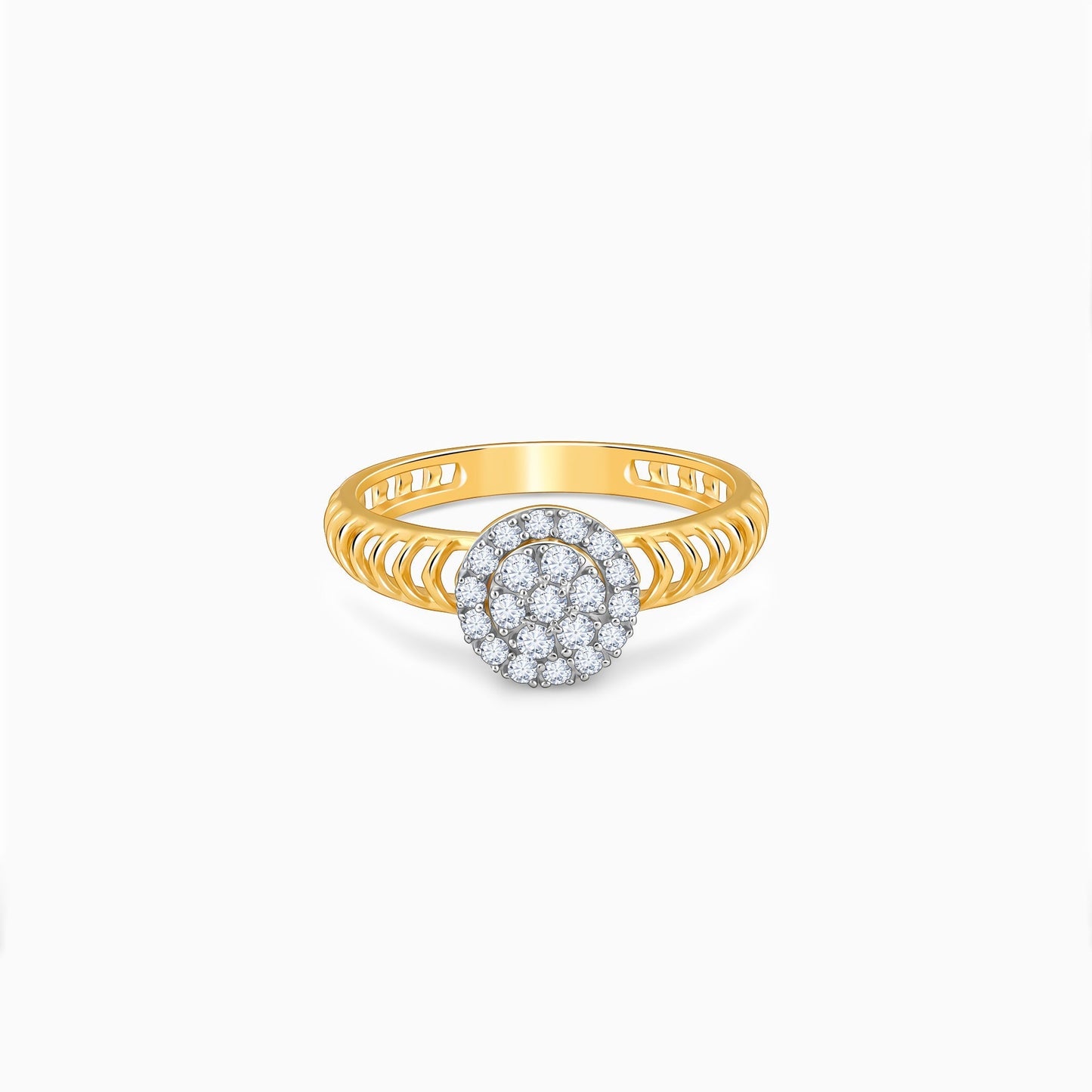 Gold Majestic Halo Lab Grown Diamond Ring