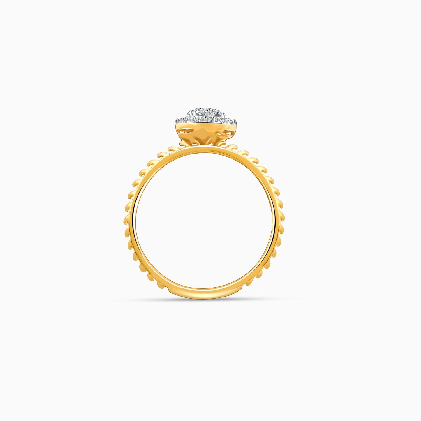 Gold Majestic Halo Lab Grown Diamond Ring