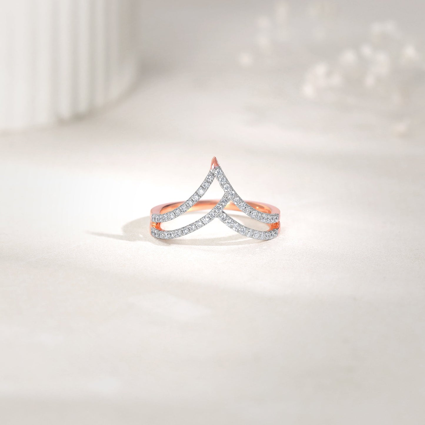 Rose Gold Virtue Lab Grown Diamond Vanki Ring